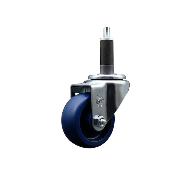3'' Solid Poly Wheel Swivel 1'' Expanding Stem Caster